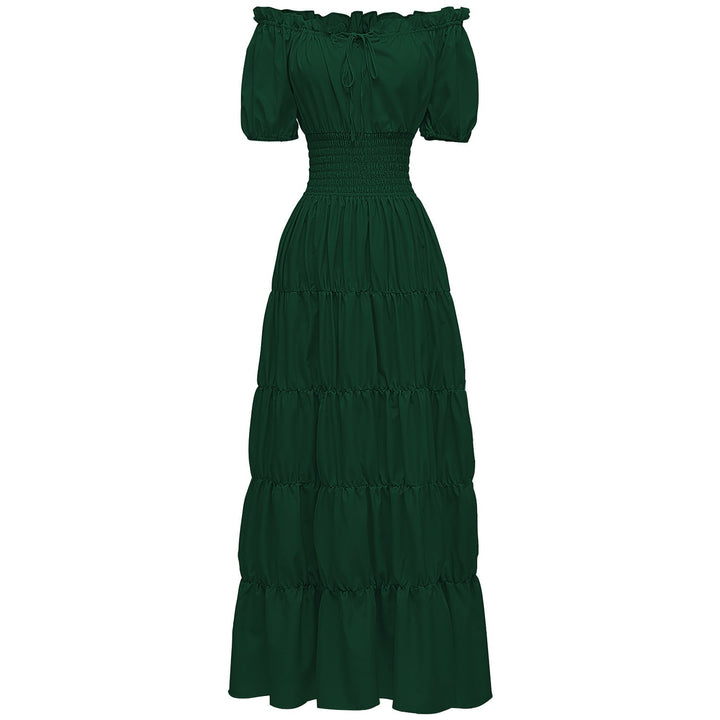 AIZA™ – Classic Corset Long Retro Maxi Dress